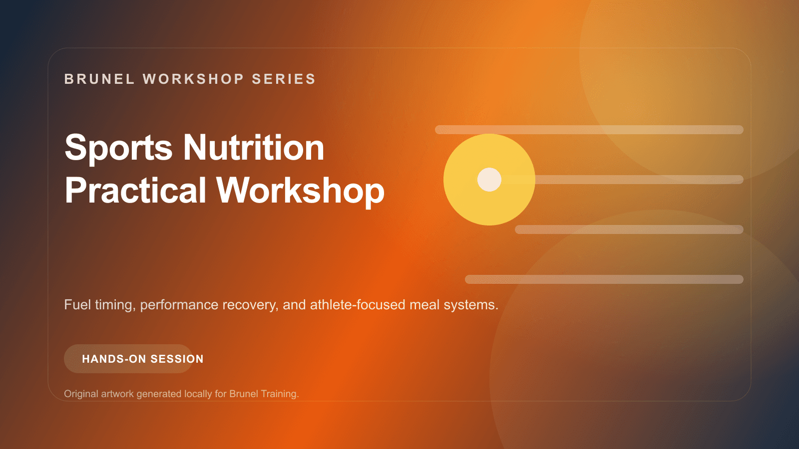Sports Nutrition Practical Workshop