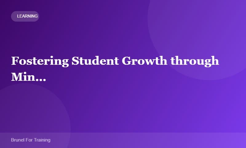 Fostering Student Growth through Mindful Mentoring